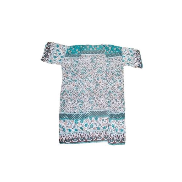 Boho Kimono Tops Women's One Size Green Pink Sheer Paradise Vibrant Colors - Picture 5 of 9